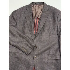 Guabello Ticknor's Brown Donegal Wool/Silk Semi-Structured Blazer 48R Italy EUC